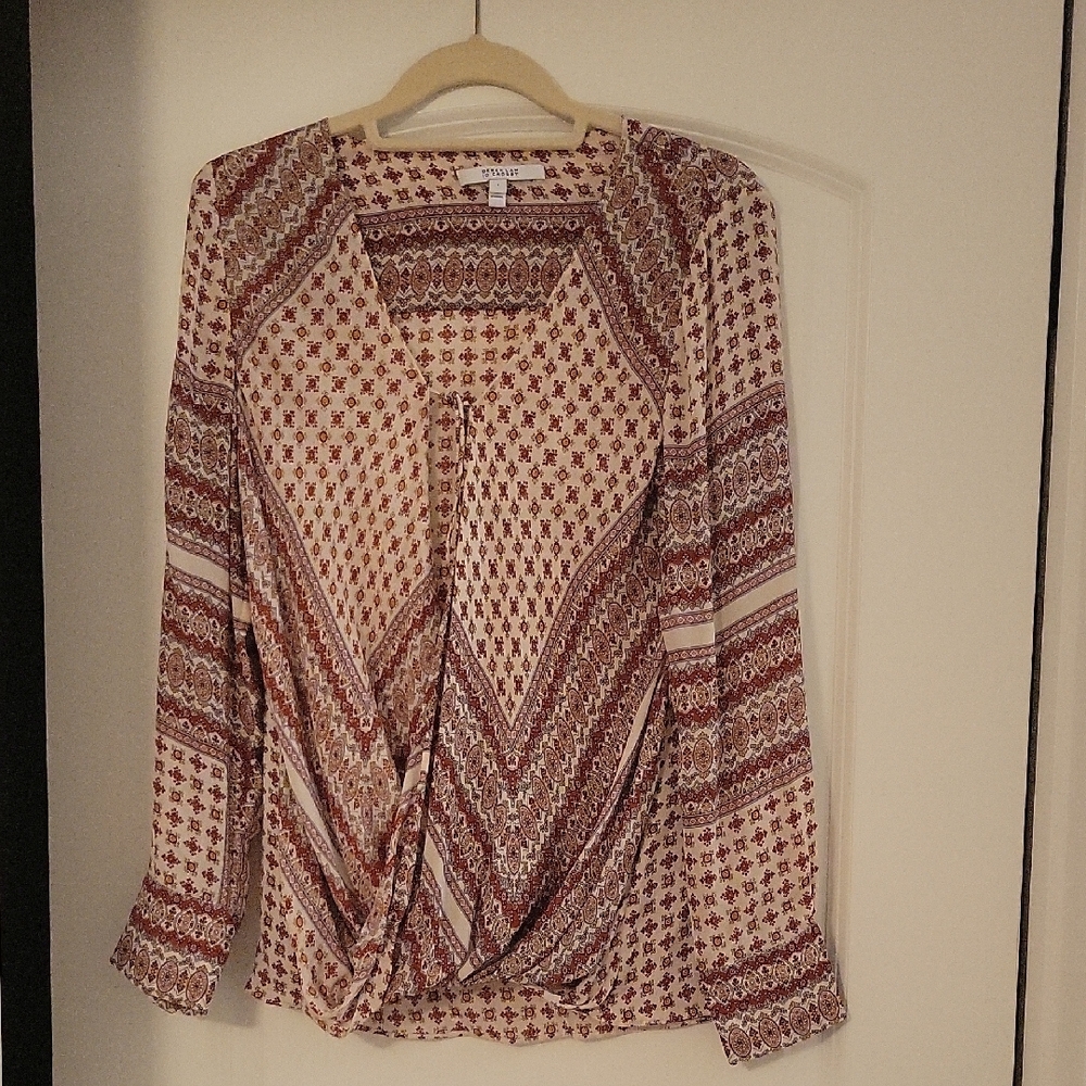 10 Crosby Derek Lam Pink Wrap Blouse Relaxed Fit
